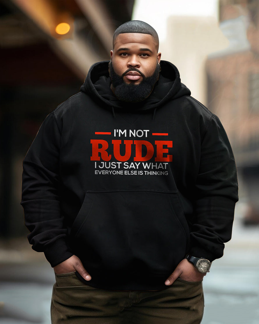 Big & Tall Graphic Streetwear Hoodie for big men