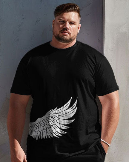 Big & Tall Graphic T-Shirt Shorts Set for big men view 2