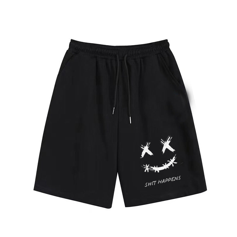 Big & Tall Smiley Streetwear Athletic Shorts for big men