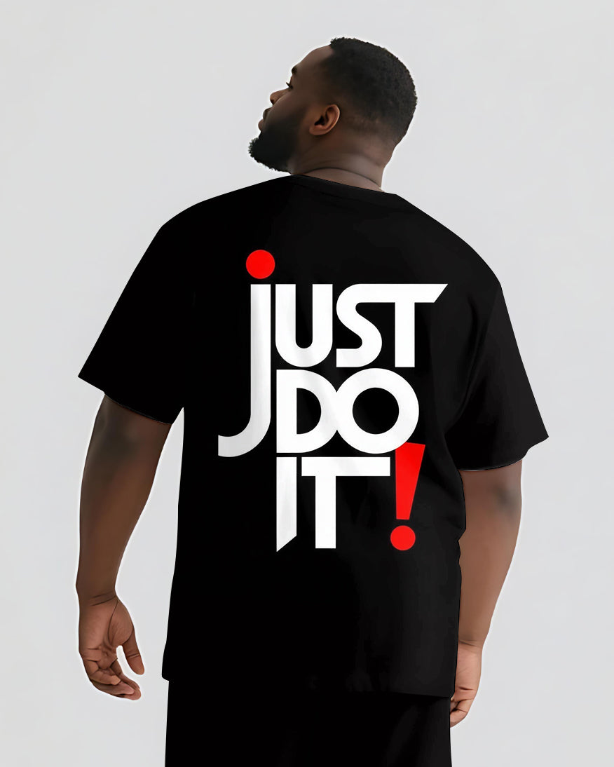 Big & Tall Graphic Streetwear Two-piece Set for big men view 4