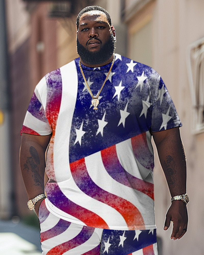 Big & Tall Graphic Two-piece Set for big men view 2