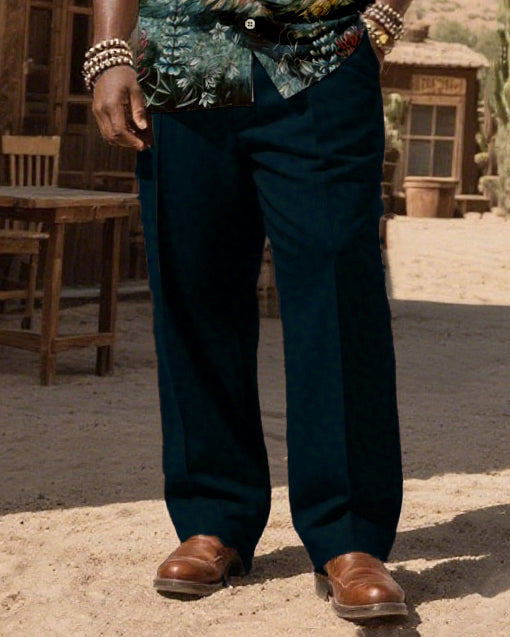 Big & Tall Western T-Shirt Pants Set for big men view 3