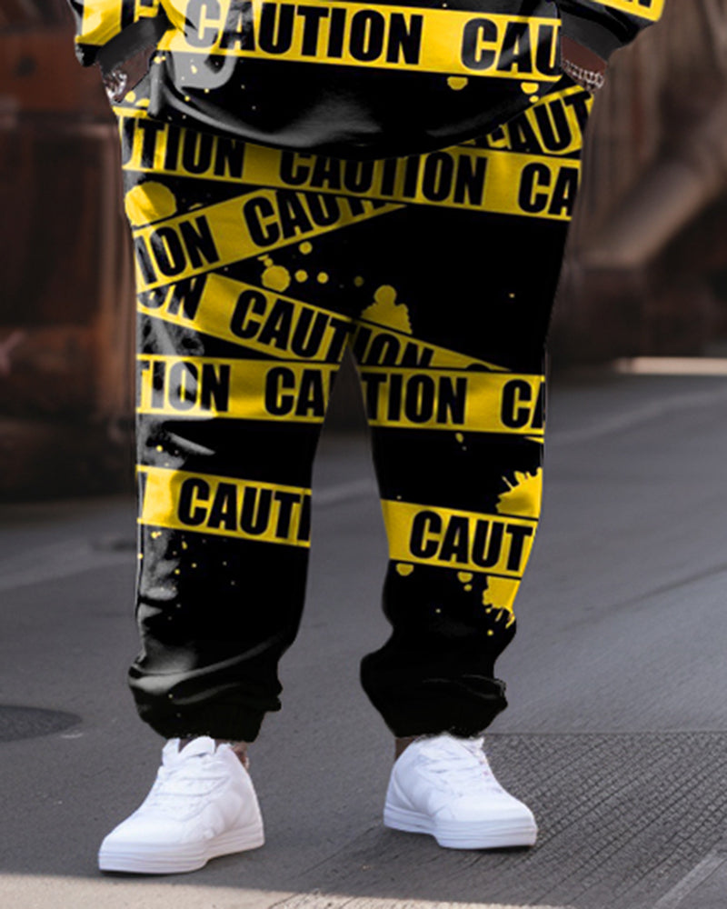 Big & Tall Streetwear Hoodie Sweatpants Set for big men view 3