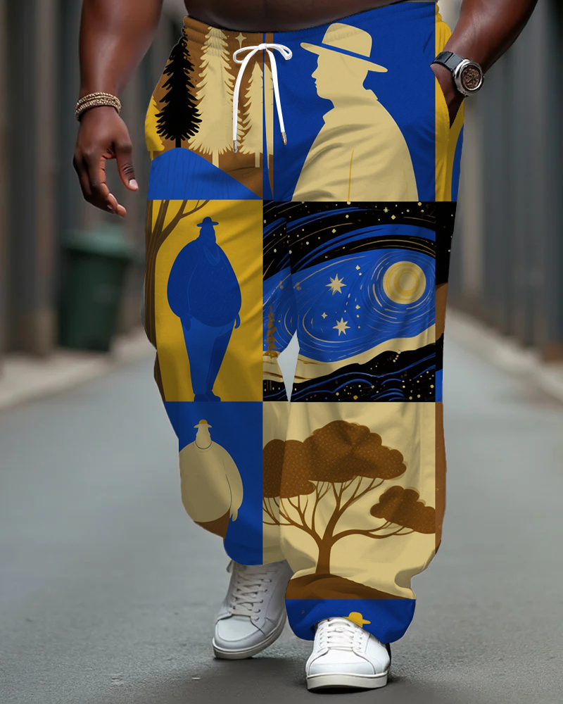Big & Tall Colorblock Pants for big men