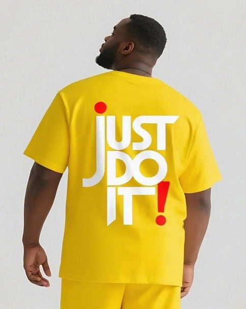 Big & Tall Graphic Streetwear Two-piece Set for big men view 14