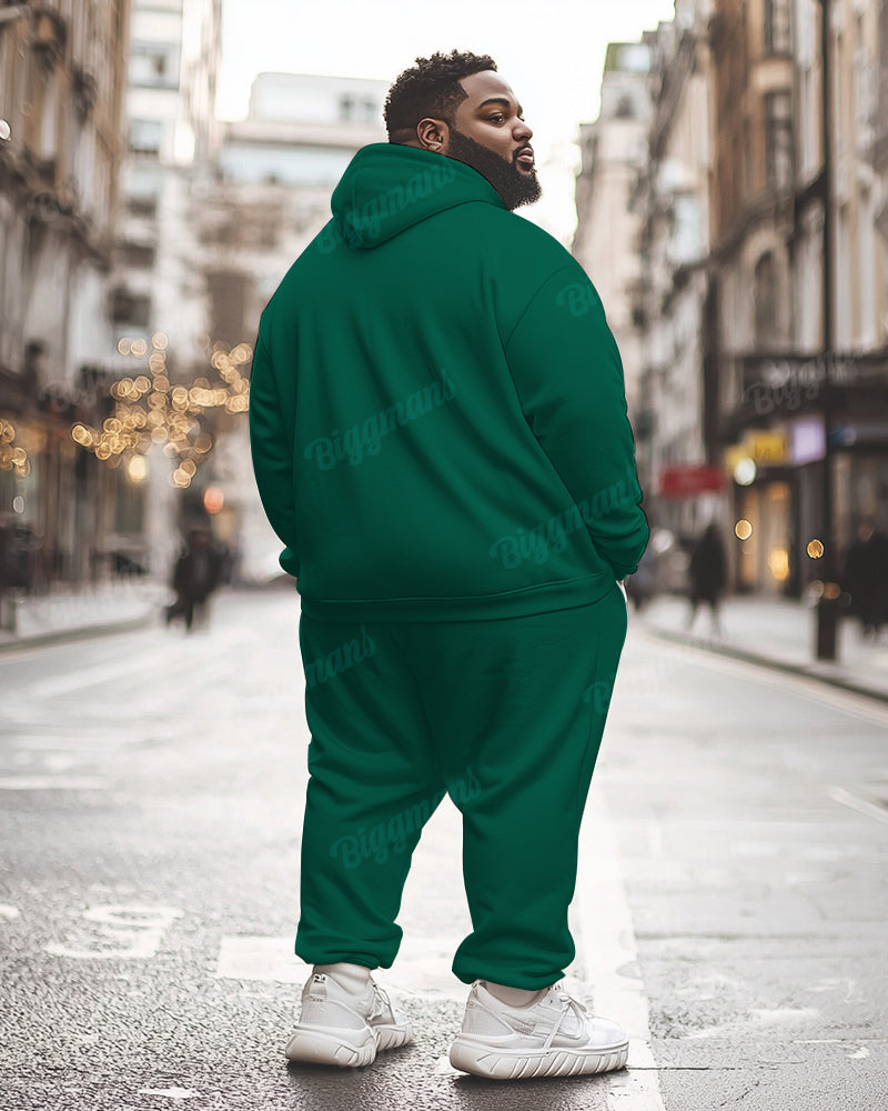 Big & Tall Graphic Hoodie Sweatpants Set for big men view 4