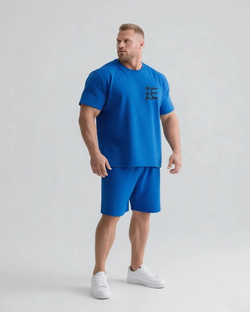 Big & Tall Graphic Streetwear Two-piece Set for big men view 13
