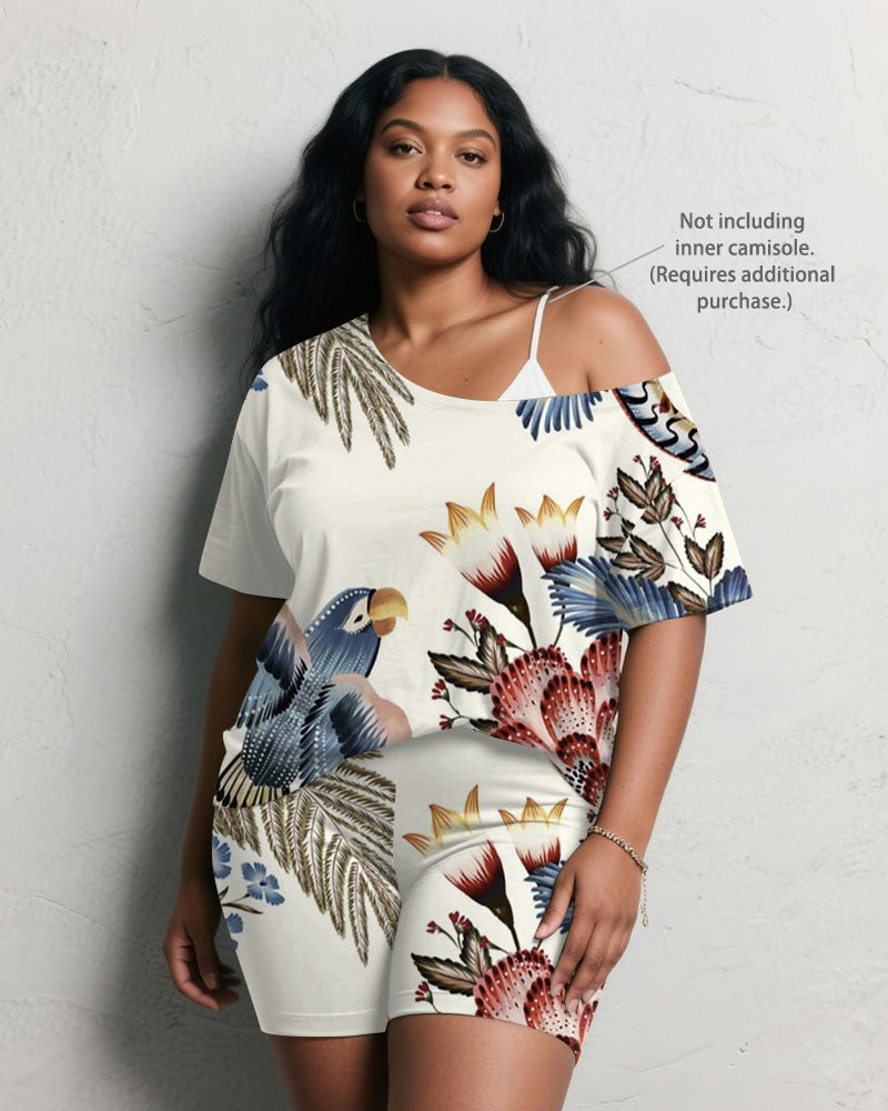 Big & Tall Floral Vintage Two-piece Set for big men view 2