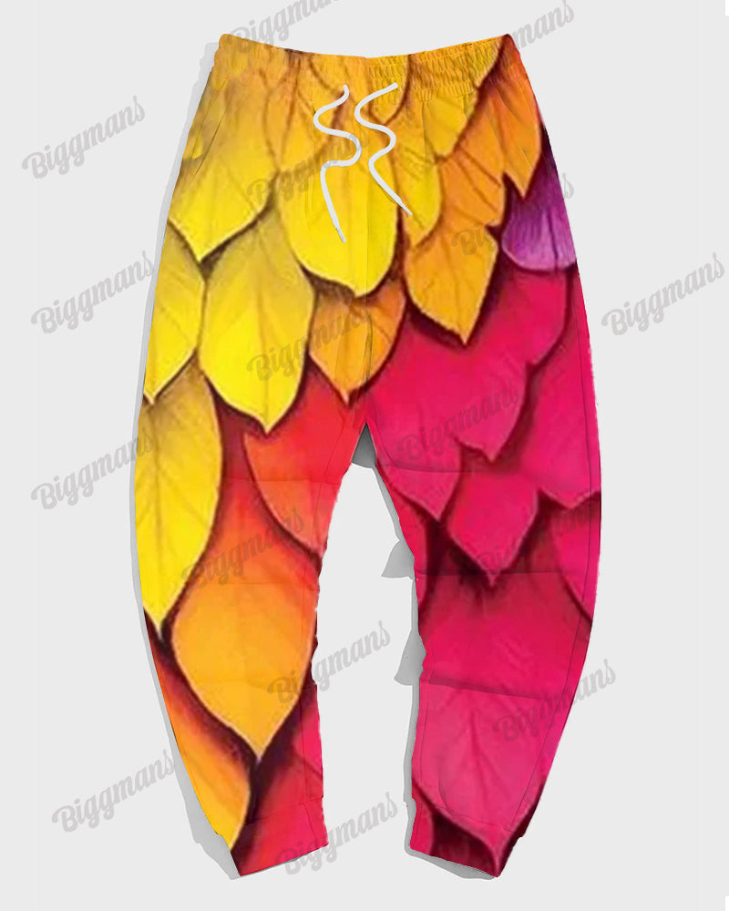 Big & Tall Graphic Hoodie Sweatpants Set for big men view 3