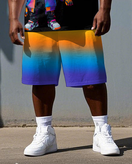 Big & Tall Gradient Streetwear Hoodie for big men view 3