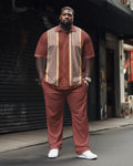 Big & Tall Striped Business Casual Jeans for big men view 1