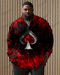 Big & Tall Gradient Long Sleeve Shirt for big men view 1