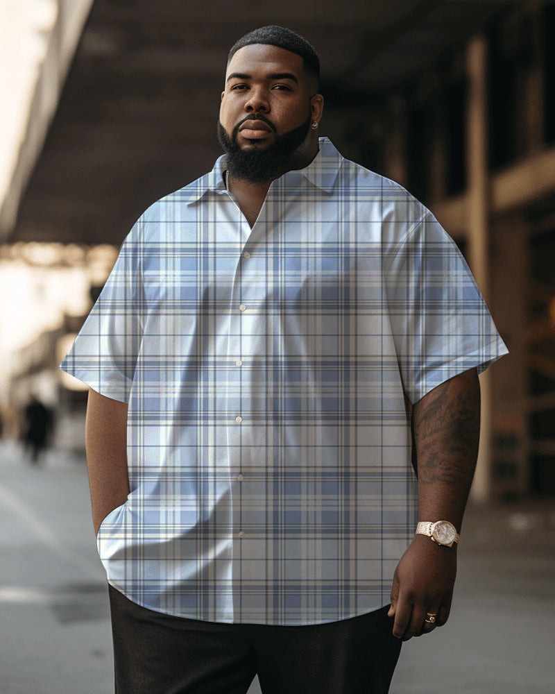 Big & Tall Plaid Graphic Jeans for big men