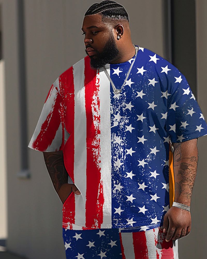 Big & Tall Graphic Two-piece Set for big men view 2