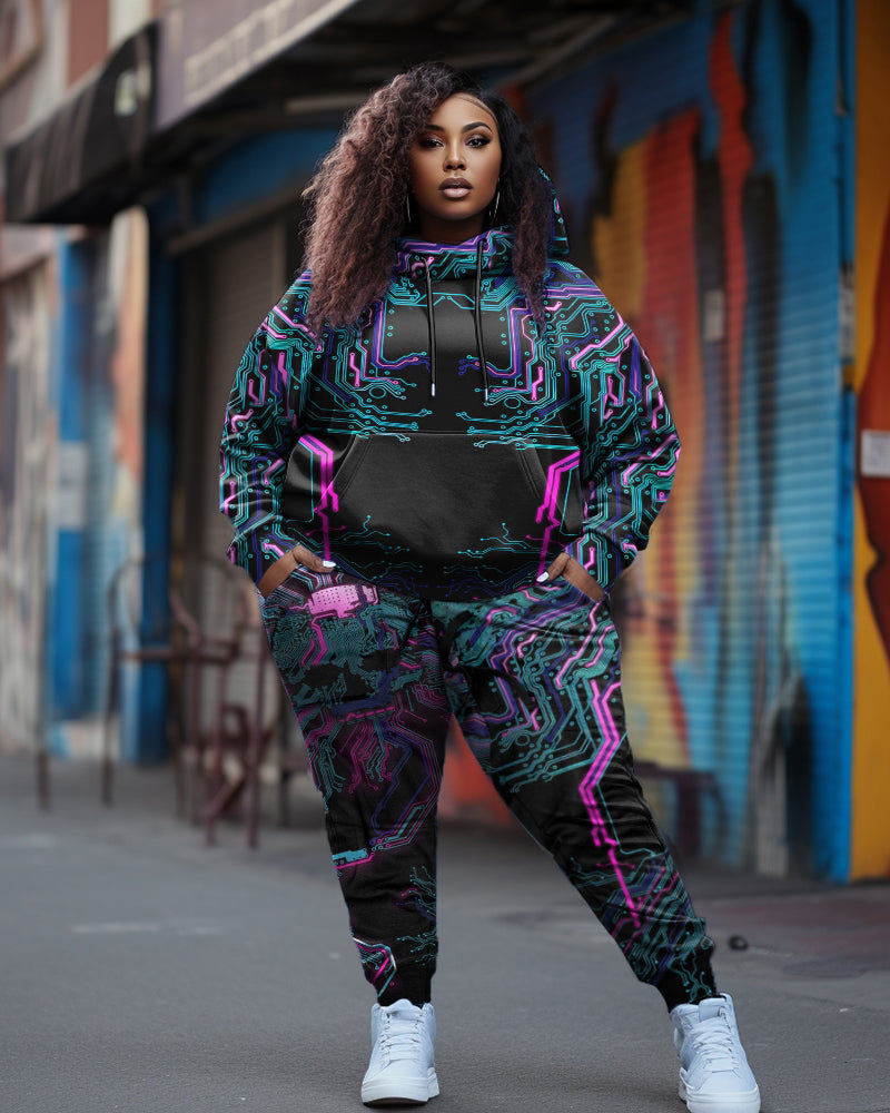 Big & Tall Hoodie Sweatpants Set for big men view 1