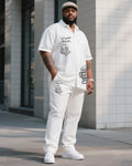 Big & Tall Vintage T-Shirt Pants Set for big men view 1