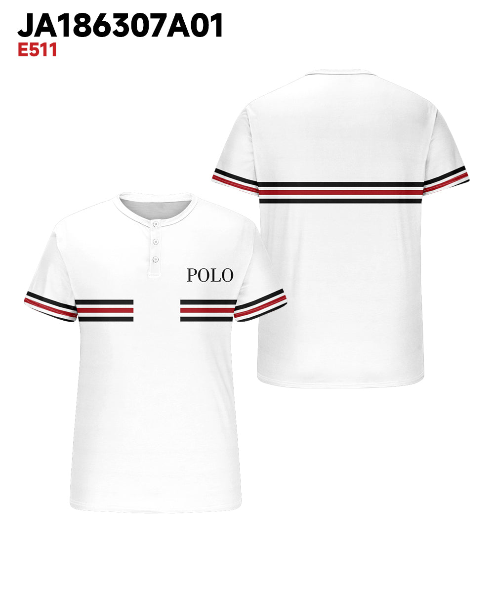 Big & Tall White Striped Graphic T-Shirt for big men view 3