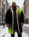 Big & Tall Black Green Gradient Hoodie for big men view 2