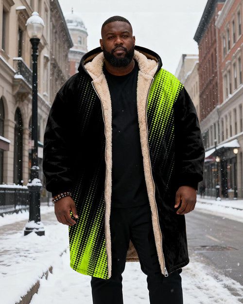 Big & Tall Black Green Gradient Hoodie for big men view 2