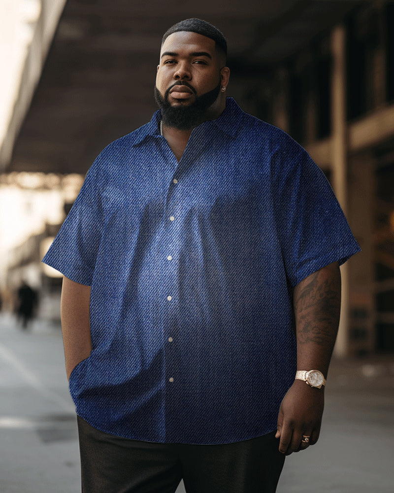 Big & Tall Blue Denim Gradient Jeans for big men