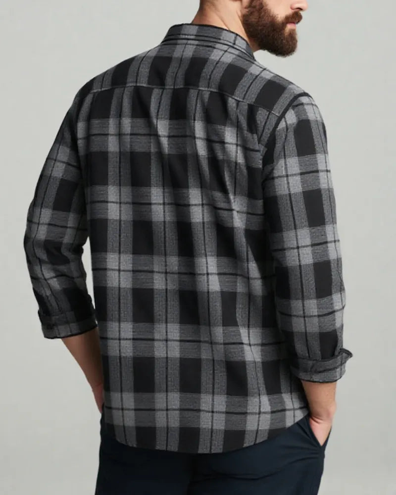 Big & Tall Black Plaid Jeans for big men view 19