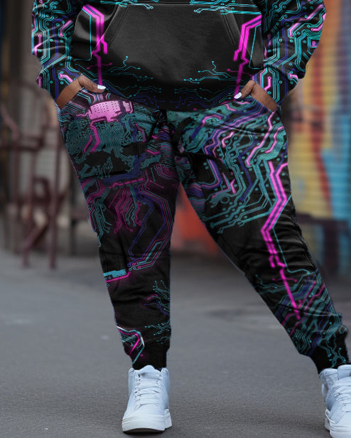 Big & Tall Hoodie Sweatpants Set for big men view 3