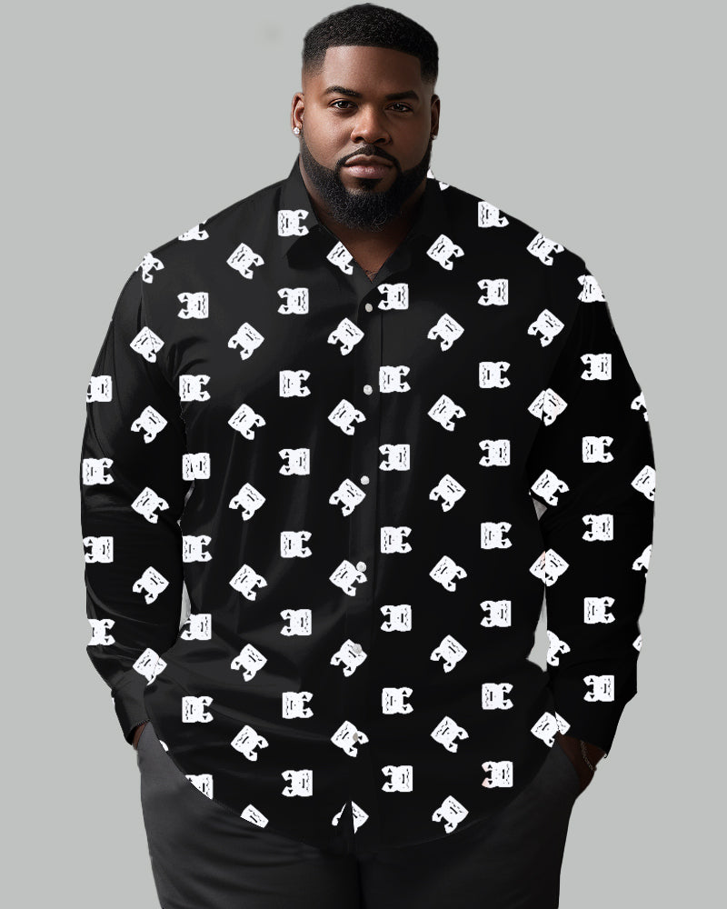 Big & Tall Graphic Long Sleeve Shirt for big men view 1