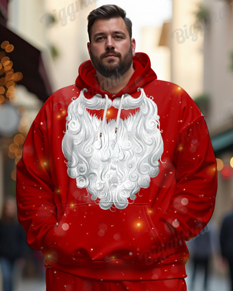 Big & Tall Graphic Hoodie Sweatpants Set for big men view 2