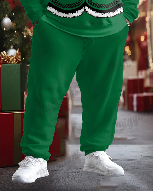 Big & Tall Graphic Hoodie Sweatpants Set for big men view 3