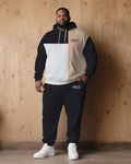 Big & Tall Colorblock Geometric Hoodie Sweatpants Set for big men view 1