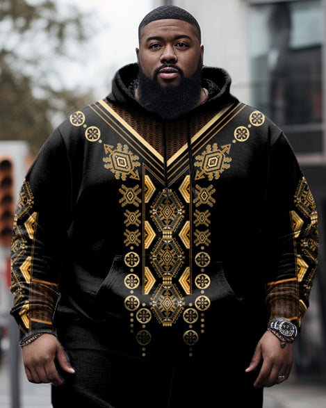Big & Tall Graphic Hoodie Sweatpants Set for big men view 2