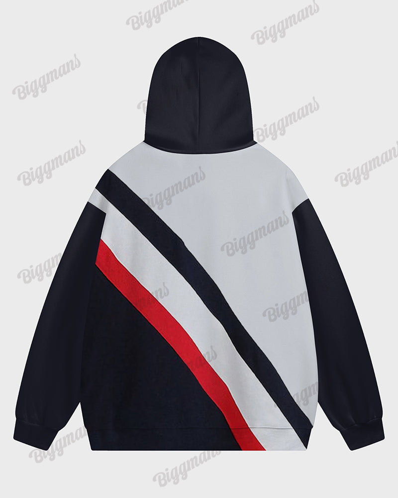 Big & Tall Colorblock Athletic Hoodie for big men view 3