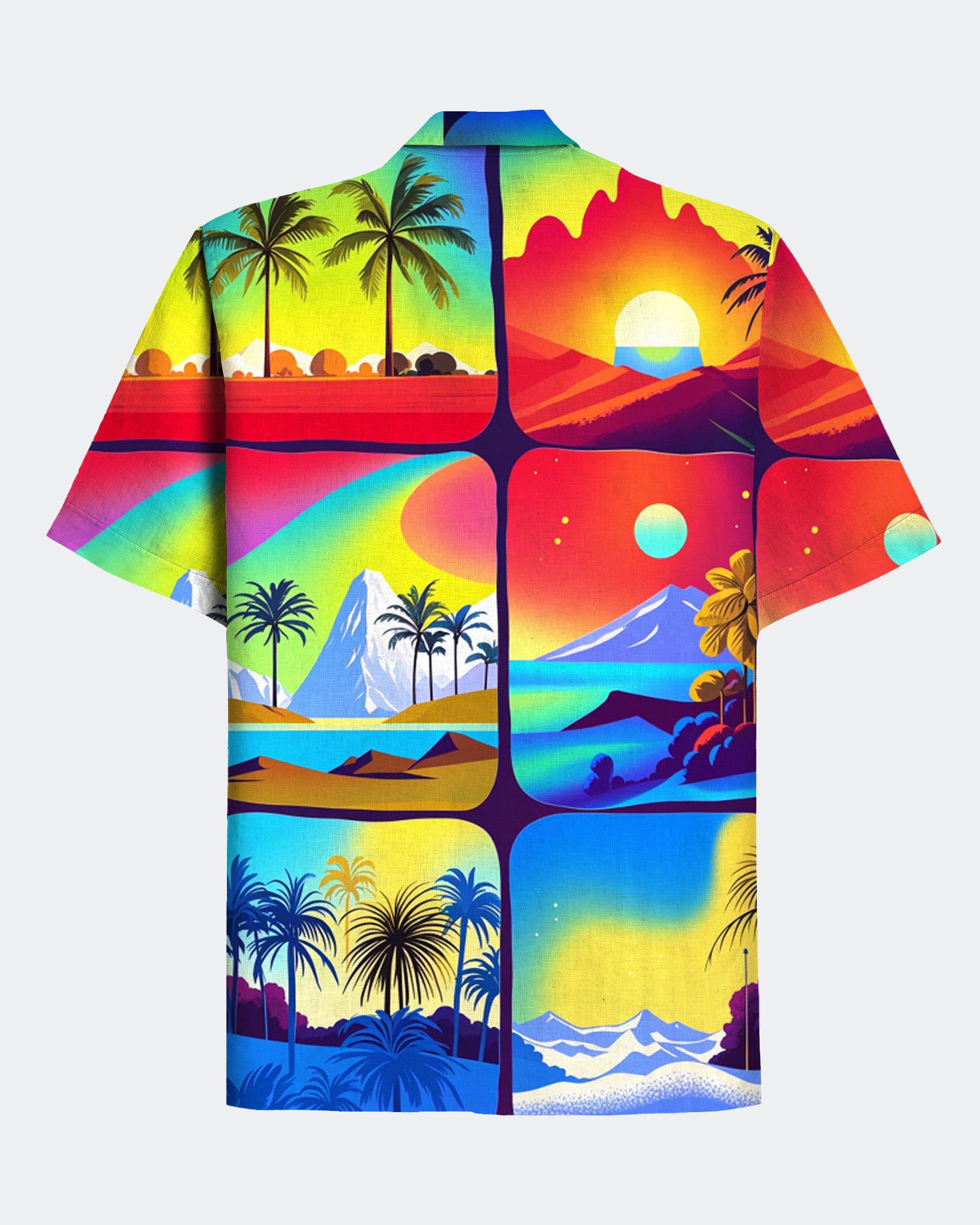 Big & Tall Geometric Graphic Short Sleeve Shirt for big men view 3