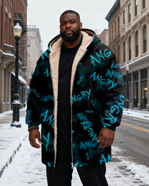 Big & Tall Graphic Graffiti Hoodie for big men view 2