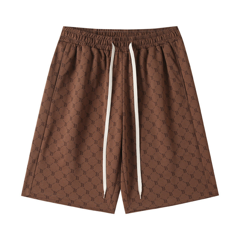 Big & Tall Plaid Graphic Streetwear Athletic Shorts for big men view 1