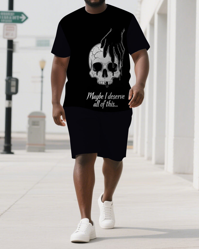 Big & Tall Skull Two-piece Set for big men view 1