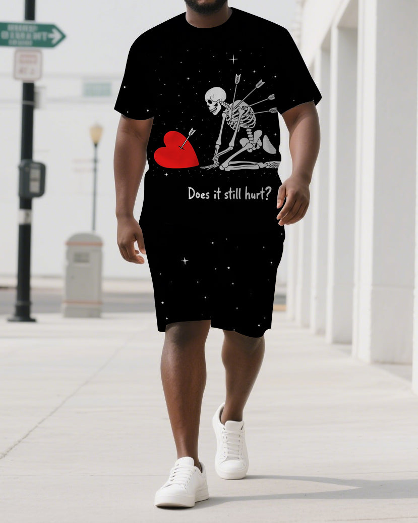 Big & Tall Skull Two-piece Set for big men view 1
