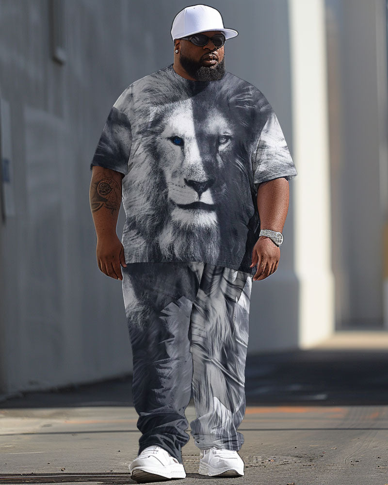 Big & Tall Graphic T-Shirt Pants Set for big men view 1