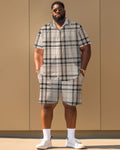 Big & Tall Khaki Graphic Jeans for big men view 2