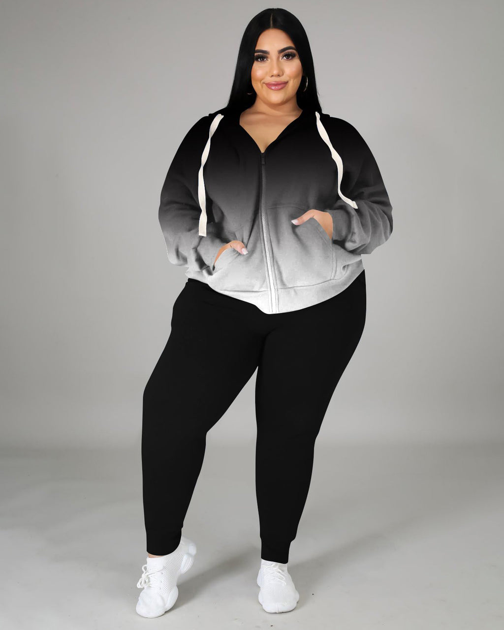 Big & Tall Gradient Hoodie Sweatpants Set for big men view 1