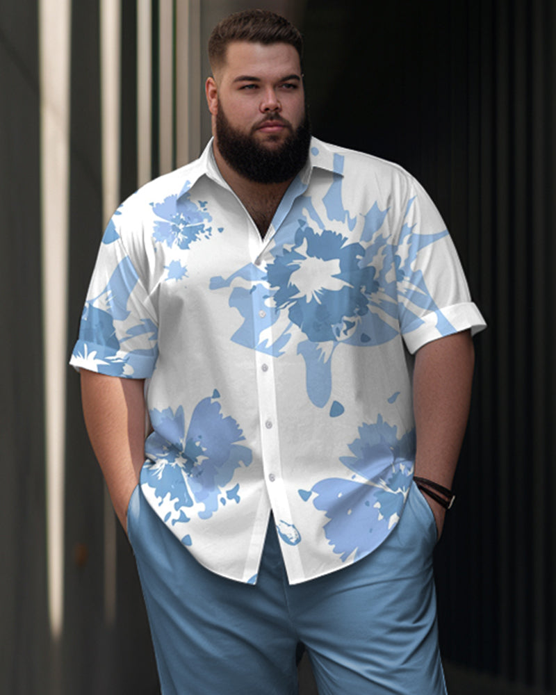 Big & Tall Graphic Floral Business Casual Jeans for big men view 2