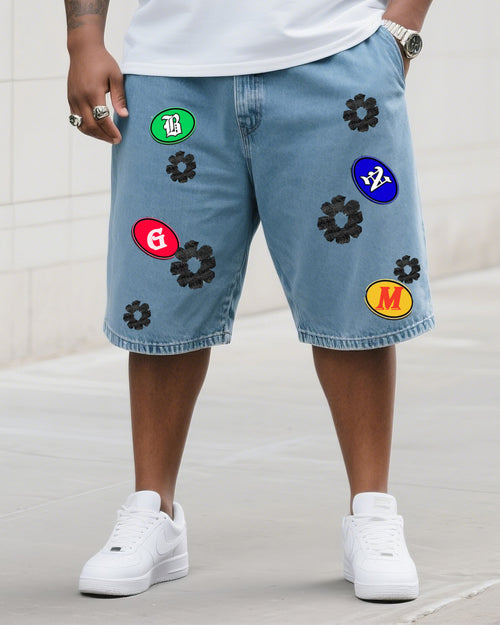 Big & Tall Denim Graphic Graffiti Jeans for big men