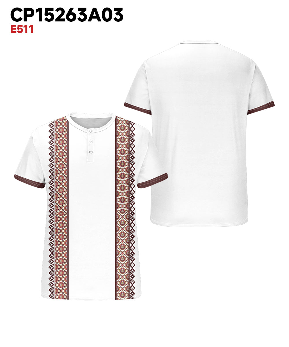 Big & Tall Red Hawaiian Streetwear T-Shirt for big men view 3