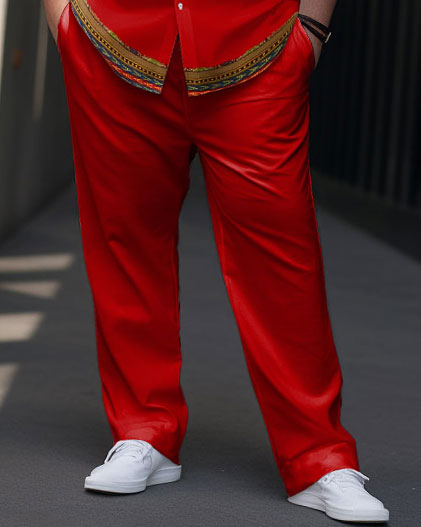 Big & Tall Gradient Shirt Pants Set for big men view 3
