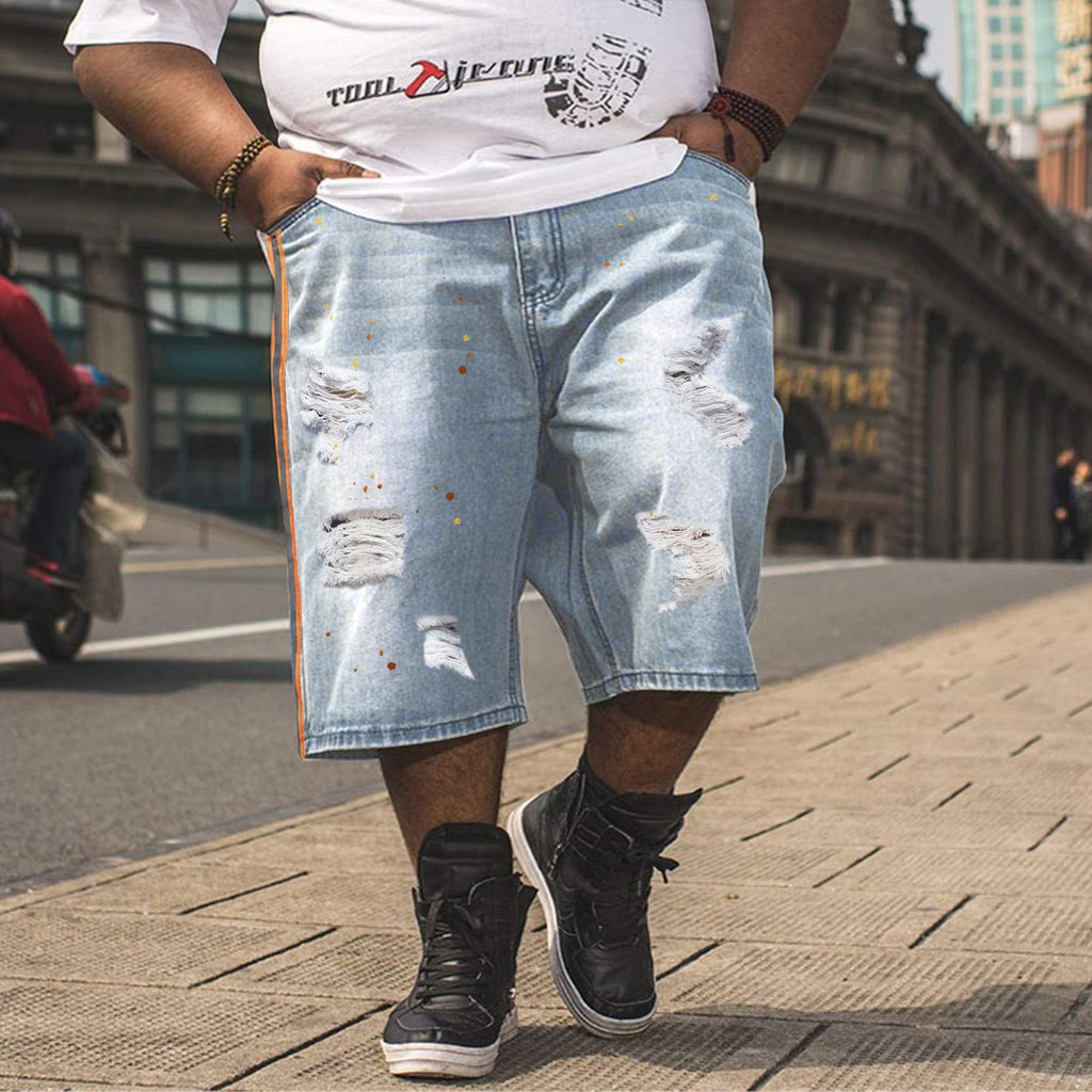 Big & Tall Denim Graffiti Streetwear Jeans for big men view 1