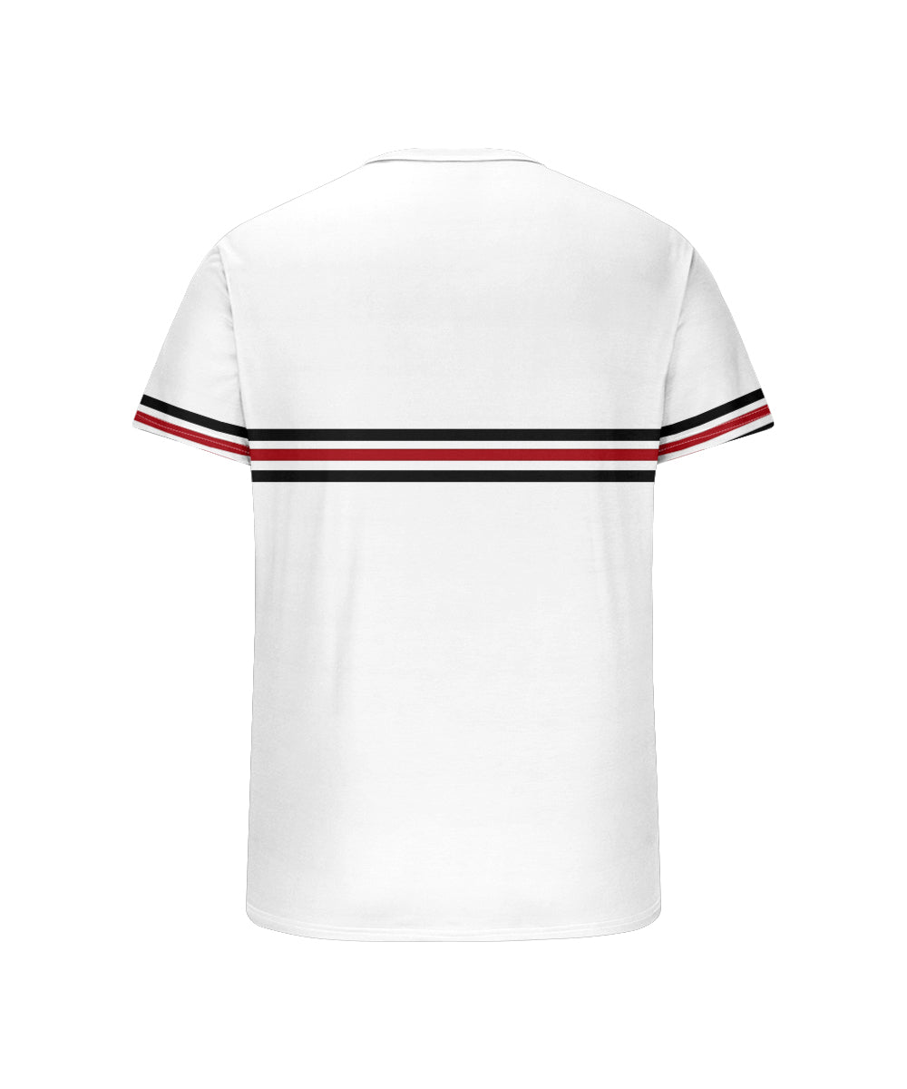 Big & Tall White Striped Graphic T-Shirt for big men view 5