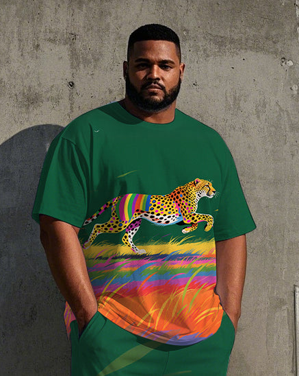 Big & Tall Streetwear T-Shirt Pants Set for big men view 2
