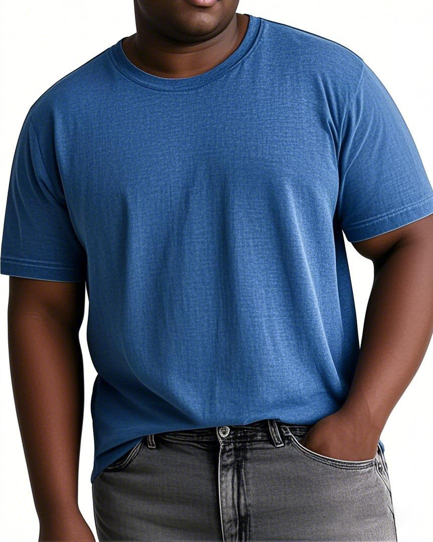 Big & Tall Washed Solid Color T-Shirt for big men view 1
