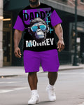Big & Tall Graphic T-Shirt Shorts Set for big men view 1