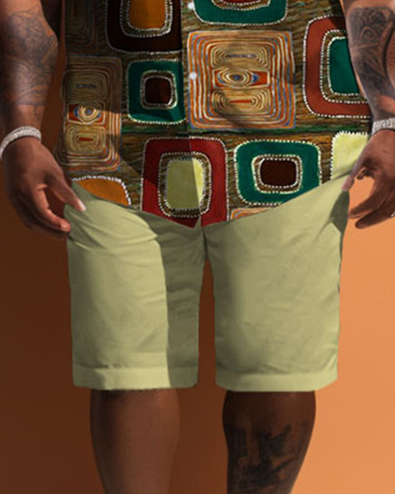 Big & Tall Geometric Graphic Jeans for big men view 3
